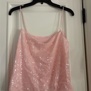 Pink Sequin Cami Top